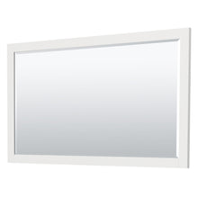 Load image into Gallery viewer, Wyndham Miranda 60 Inch Single Bathroom Vanity in White, No Countertop, No Sink, Brushed Nickel Trim, 58 Inch Mirror- Wyndham