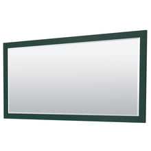 Load image into Gallery viewer, Wyndham Miranda 72 Inch Double Bathroom Vanity in Green, Light-Vein Carrara Cultured Marble Countertop, Undermount Square Sinks, Brushed Nickel Trim, 70 Inch Mirror- Wyndham
