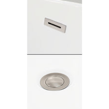 Load image into Gallery viewer, Wyndham Juliette 67 Inch Freestanding Bathtub in White with Floor Mounted Faucet, Drain and Overflow Trim in Brushed Nickel- Wyndham