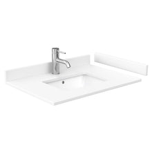 Load image into Gallery viewer, Wyndham Deborah 30 Inch Single Bathroom Vanity in Dark Espresso, White Cultured Marble Countertop, Undermount Square Sink, 24 Inch Mirror- Wyndham