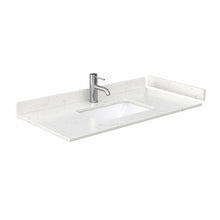 Load image into Gallery viewer, Wyndham Miranda 42 Inch Single Bathroom Vanity in Green, Light-Vein Carrara Cultured Marble Countertop, Undermount Square Sink, Brushed Gold Trim, 34 Inch Mirror- Wyndham