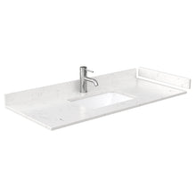 Load image into Gallery viewer, Wyndham Daria 48 Inch Single Bathroom Vanity in White, Light-Vein Carrara Cultured Marble Countertop, Undermount Square Sink, Brushed Gold Trim- Wyndham