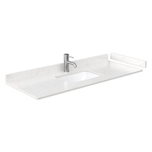 Load image into Gallery viewer, Wyndham Beckett 54 Inch Single Bathroom Vanity in White, Carrara Cultured Marble Countertop, Undermount Square Sink, No Mirror- Wyndham
