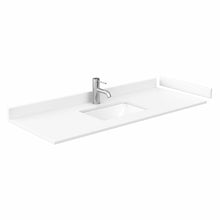 Load image into Gallery viewer, Wyndham Beckett 54 Inch Single Bathroom Vanity in Green, White Cultured Marble Countertop, Undermount Square Sink, Brushed Gold Trim- Wyndham