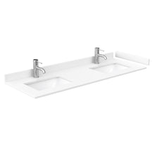 Load image into Gallery viewer, Wyndham Daria 60 Inch Double Bathroom Vanity in Dark Espresso, White Cultured Marble Countertop, Undermount Square Sinks, 58 Inch Mirror- Wyndham