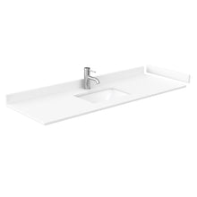 Load image into Gallery viewer, Wyndham Deborah 60 Inch Single Bathroom Vanity in White, White Cultured Marble Countertop, Undermount Square Sink, Brushed Gold Trim, 58 Inch Mirror- Wyndham