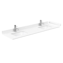 Load image into Gallery viewer, Wyndham Miranda 72 Inch Double Bathroom Vanity in White, White Cultured Marble Countertop, Undermount Square Sinks, Matte Black Trim- Wyndham
