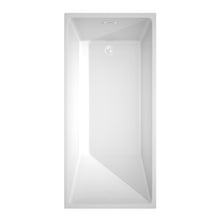 Load image into Gallery viewer, Wyndham Hannah 67 Inch Freestanding Bathtub in White with Shiny White Trim and Floor Mounted Faucet in Matte Black- Wyndham