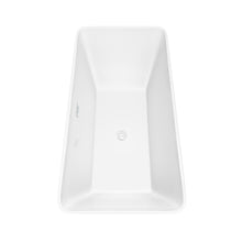 Load image into Gallery viewer, Wyndham Tiffany 67 Inch Freestanding Bathtub in White with Shiny White Drain and Overflow Trim- Wyndham