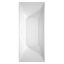 Load image into Gallery viewer, Wyndham Maryam 71 Inch Freestanding Bathtub in White with Shiny White Drain and Overflow Trim- Wyndham