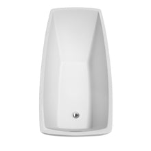 Load image into Gallery viewer, Wyndham Antigua 67 Inch Freestanding Bathtub in White with Floor Mounted Faucet, Drain and Overflow Trim in Polished Chrome- Wyndham