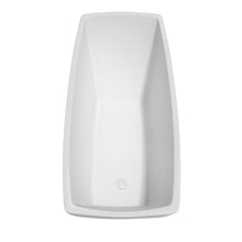 Load image into Gallery viewer, Wyndham Antigua 67 Inch Freestanding Bathtub in White with Shiny White Trim and Floor Mounted Faucet in Matte Black- Wyndham