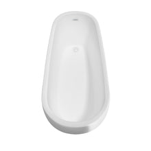 Load image into Gallery viewer, Wyndham Margaret 66 Inch Freestanding Bathtub in White with Shiny White Drain and Overflow Trim- Wyndham