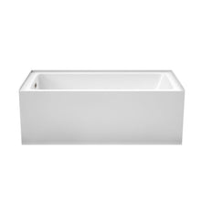 Load image into Gallery viewer, Wyndham Grayley 60 x 30 Inch Alcove Bathtub in White with Left-Hand Drain and Overflow Trim in Brushed Nickel- Wyndham