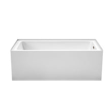 Load image into Gallery viewer, Wyndham Grayley 60 x 30 Inch Alcove Bathtub in White with Right-Hand Drain and Overflow Trim in Brushed Nickel- Wyndham