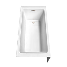 Load image into Gallery viewer, Wyndham Grayley 60 x 30 Inch Alcove Bathtub in White with Right-Hand Drain and Overflow Trim in Brushed Nickel- Wyndham