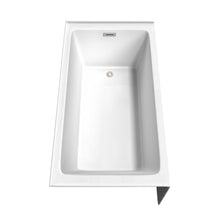 Load image into Gallery viewer, Wyndham Grayley 60 x 32 Inch Alcove Bathtub in White with Right-Hand Drain and Overflow Trim in Brushed Nickel- Wyndham