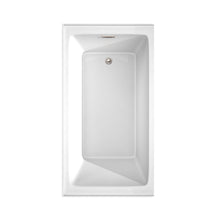 Load image into Gallery viewer, Wyndham Grayley 60 x 32 Inch Alcove Bathtub in White with Right-Hand Drain and Overflow Trim in Brushed Nickel- Wyndham