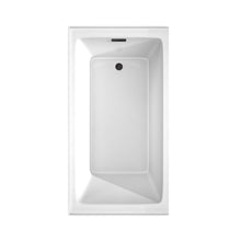 Load image into Gallery viewer, Wyndham Grayley 60 x 32 Inch Alcove Bathtub in White with Right-Hand Drain and Overflow Trim in Matte Black- Wyndham