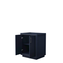 Load image into Gallery viewer, Wyndham Icon 30 Inch Single Bathroom Vanity in Dark Blue, No Countertop, No Sink, Brushed Nickel Trim- Wyndham