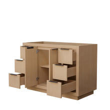 Load image into Gallery viewer, Wyndham Maroni 48 Inch Single Bathroom Vanity in Light Straw, No Countertop, No Sink, Matte Black Trim- Wyndham