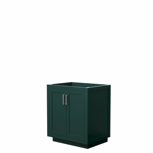 Wyndham Miranda 30 Inch Single Bathroom Vanity in Green, No Countertop, No Sink, Brushed Nickel Trim- Wyndham