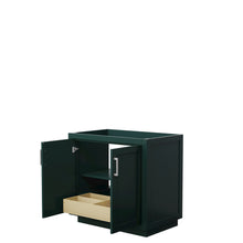 Load image into Gallery viewer, Wyndham Miranda 36 Inch Single Bathroom Vanity in Green, No Countertop, No Sink, Brushed Nickel Trim- Wyndham