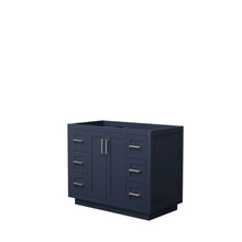Load image into Gallery viewer, Wyndham Miranda 42 Inch Single Bathroom Vanity in Dark Blue, No Countertop, No Sink, Brushed Nickel Trim- Wyndham