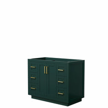 Load image into Gallery viewer, Wyndham Miranda 42 Inch Single Bathroom Vanity in Green, No Countertop, No Sink, Brushed Gold Trim- Wyndham
