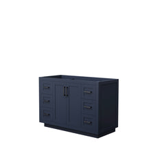 Load image into Gallery viewer, Wyndham Miranda 48 Inch Single Bathroom Vanity in Dark Blue, No Countertop, No Sink, Matte Black Trim- Wyndham