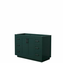 Load image into Gallery viewer, Wyndham Miranda 48 Inch Single Bathroom Vanity in Green, No Countertop, No Sink, Matte Black Trim- Wyndham