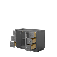 Load image into Gallery viewer, Wyndham Miranda 48 Inch Single Bathroom Vanity in Dark Gray, No Countertop, No Sink, Brushed Nickel Trim- Wyndham