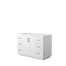 Load image into Gallery viewer, Wyndham Miranda 48 Inch Single Bathroom Vanity in White, No Countertop, No Sink, Brushed Nickel Trim- Wyndham