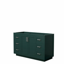 Load image into Gallery viewer, Wyndham Miranda 54 Inch Single Bathroom Vanity in Green, No Countertop, No Sink, Brushed Nickel Trim- Wyndham