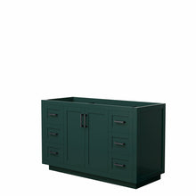 Load image into Gallery viewer, Wyndham Miranda 54 Inch Single Bathroom Vanity in Green, No Countertop, No Sink, Matte Black Trim- Wyndham