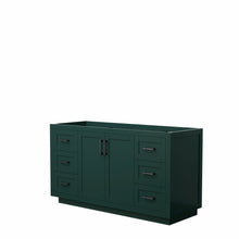 Load image into Gallery viewer, Wyndham Miranda 60 Inch Single Bathroom Vanity in Green, No Countertop, No Sink, Matte Black Trim- Wyndham