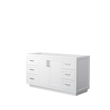 Load image into Gallery viewer, Wyndham Miranda 60 Inch Single Bathroom Vanity in White, No Countertop, No Sink, Brushed Nickel Trim- Wyndham