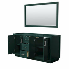Load image into Gallery viewer, Wyndham Miranda 66 Inch Double Bathroom Vanity in Green, No Countertop, No Sink, Brushed Nickel Trim, 58 Inch Mirror- Wyndham