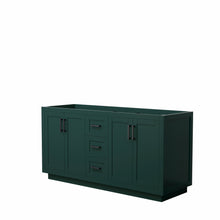 Load image into Gallery viewer, Wyndham Miranda 66 Inch Double Bathroom Vanity in Green, No Countertop, No Sink, Matte Black Trim- Wyndham