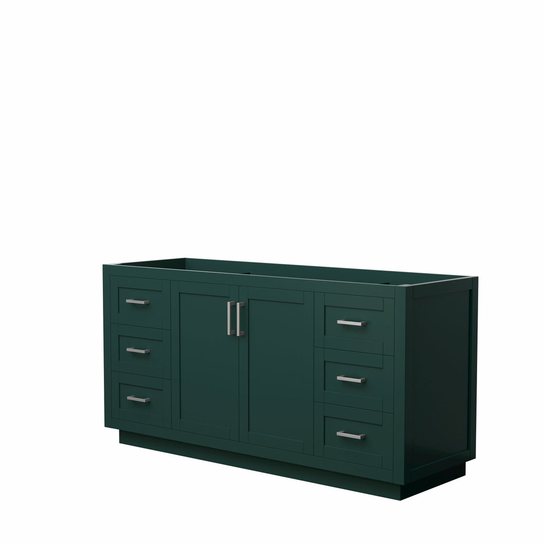 Wyndham Miranda 66 Inch Single Bathroom Vanity in Green, No Countertop, No Sink, Brushed Nickel Trim- Wyndham