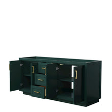 Load image into Gallery viewer, Wyndham Miranda 72 Inch Double Bathroom Vanity in Green, No Countertop, No Sink, Brushed Gold Trim- Wyndham