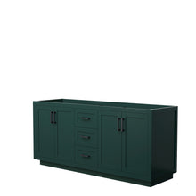 Load image into Gallery viewer, Wyndham Miranda 72 Inch Double Bathroom Vanity in Green, No Countertop, No Sink, Matte Black Trim- Wyndham