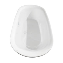 Load image into Gallery viewer, Wyndham Melissa 65 Inch Freestanding Bathtub in White with Shiny White Drain and Overflow Trim- Wyndham