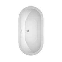 Load image into Gallery viewer, Wyndham Soho 60 Inch Freestanding Bathtub in White with Polished Chrome Drain and Overflow Trim- Wyndham