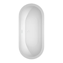Load image into Gallery viewer, Wyndham Soho 68 Inch Freestanding Bathtub in White with Shiny White Drain and Overflow Trim- Wyndham