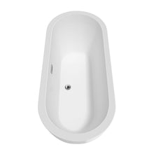 Load image into Gallery viewer, Wyndham Soho 72 Inch Freestanding Bathtub in White with Floor Mounted Faucet, Drain and Overflow Trim in Polished Chrome- Wyndham