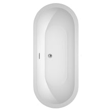 Load image into Gallery viewer, Wyndham Soho 72 Inch Freestanding Bathtub in White with Floor Mounted Faucet, Drain and Overflow Trim in Polished Chrome- Wyndham