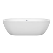 Load image into Gallery viewer, Wyndham Soho 72 Inch Freestanding Bathtub in White with Shiny White Drain and Overflow Trim- Wyndham
