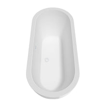 Load image into Gallery viewer, Wyndham Soho 72 Inch Freestanding Bathtub in White with Shiny White Drain and Overflow Trim- Wyndham