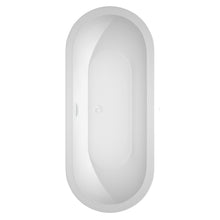Load image into Gallery viewer, Wyndham Soho 72 Inch Freestanding Bathtub in White with Shiny White Drain and Overflow Trim- Wyndham